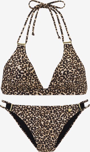 XS/A/B dydžio Bikinis iš LASCANA, spalva – kremo / ruda / juoda, Prekių apžvalga