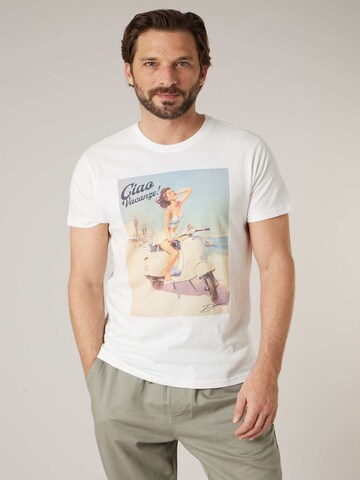 T-Shirt 'Lorenzo' Deeluxe en blanc : devant