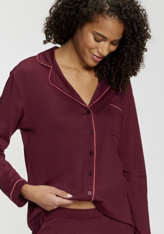 LASCANA - Camiseta para dormir en rojo