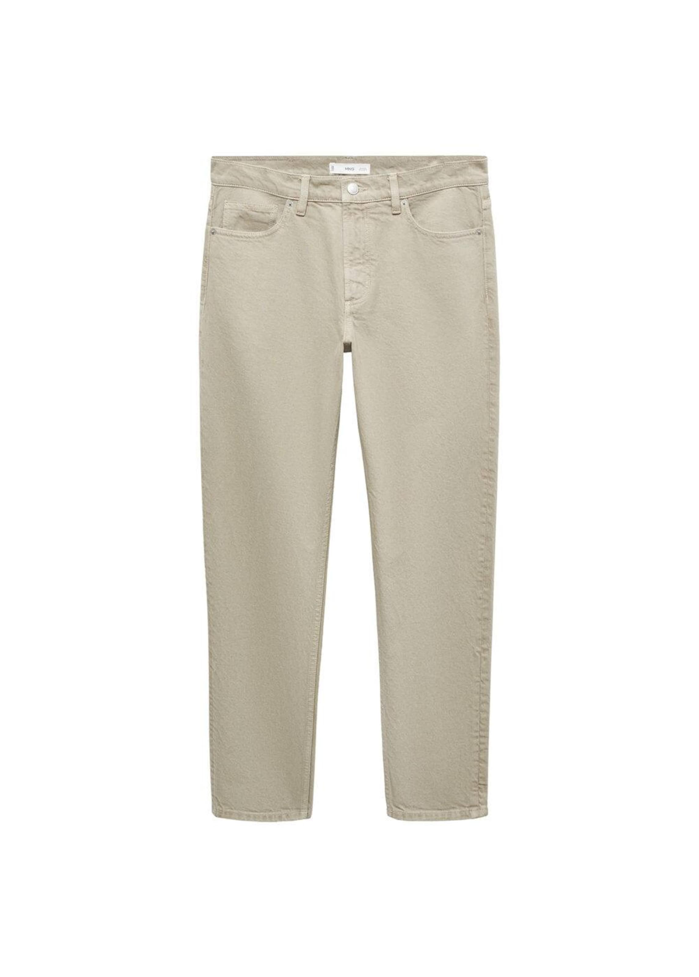 MANGO MAN Regular Jeans 'Ben' in Beige: voorkant