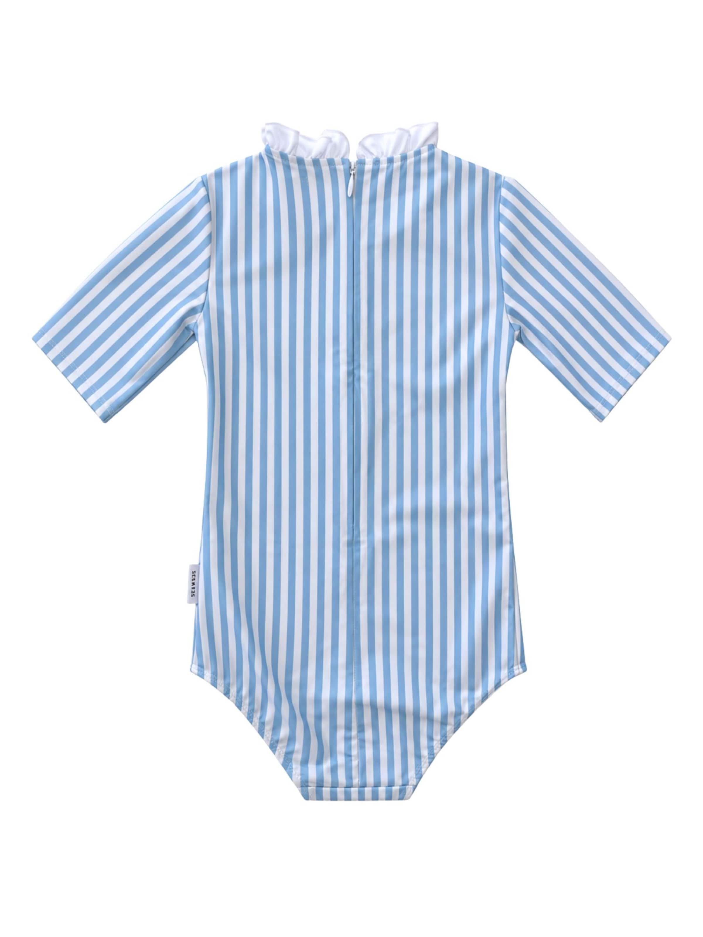 SEABASS Badpak 'Girls Swimsuit Ruffle' in Blauw