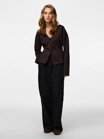 PIECES Knit Cardigan 'PCGunhild' in Brown