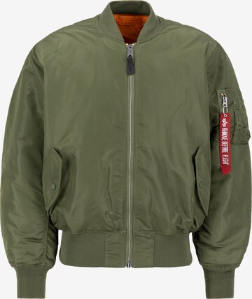 ALPHA INDUSTRIES Prechodná bunda 'MA-1' - Zelená: predná strana