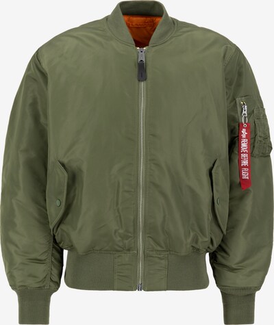 ALPHA INDUSTRIES Jacke 'MA-1' in khaki / rot / weiß, Produktansicht