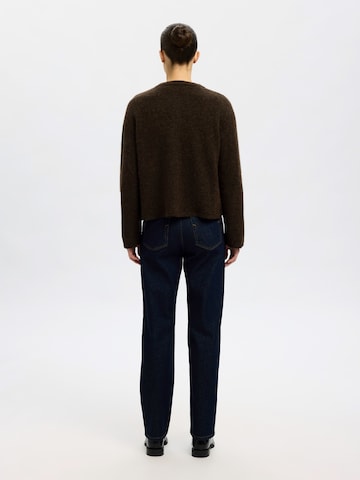 SELECTED Cardigan 'SLFLULU' i brun