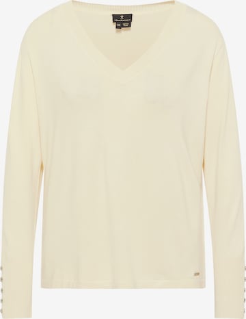 DreiMaster Klassik Sweater in White: front