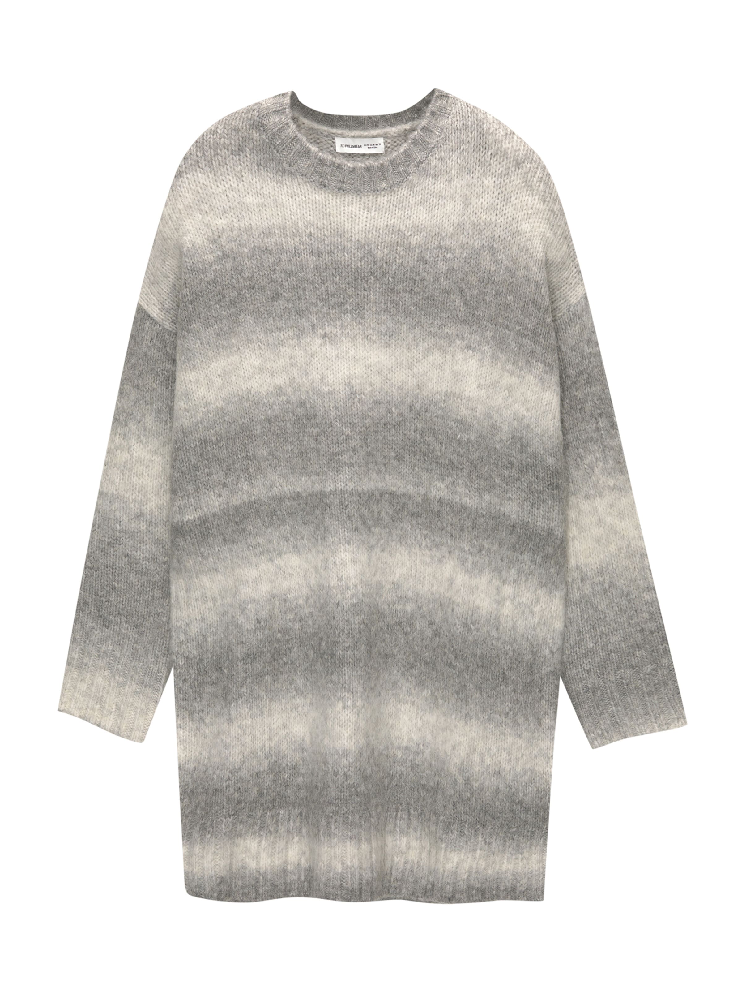 Pull&Bear Úpletové šaty – šedá: přední strana