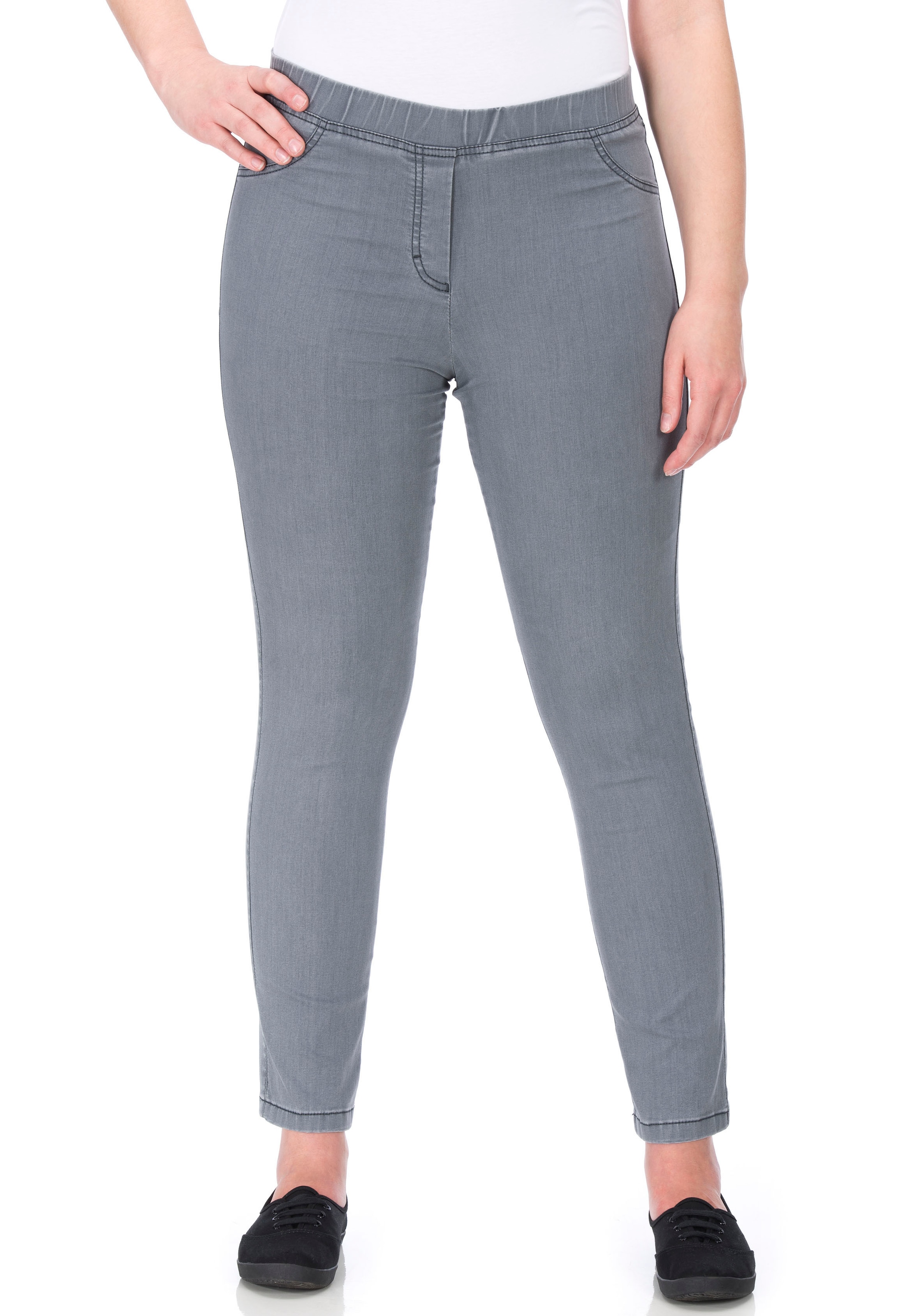 KjBRAND Skinny Jeans in Grey: front
