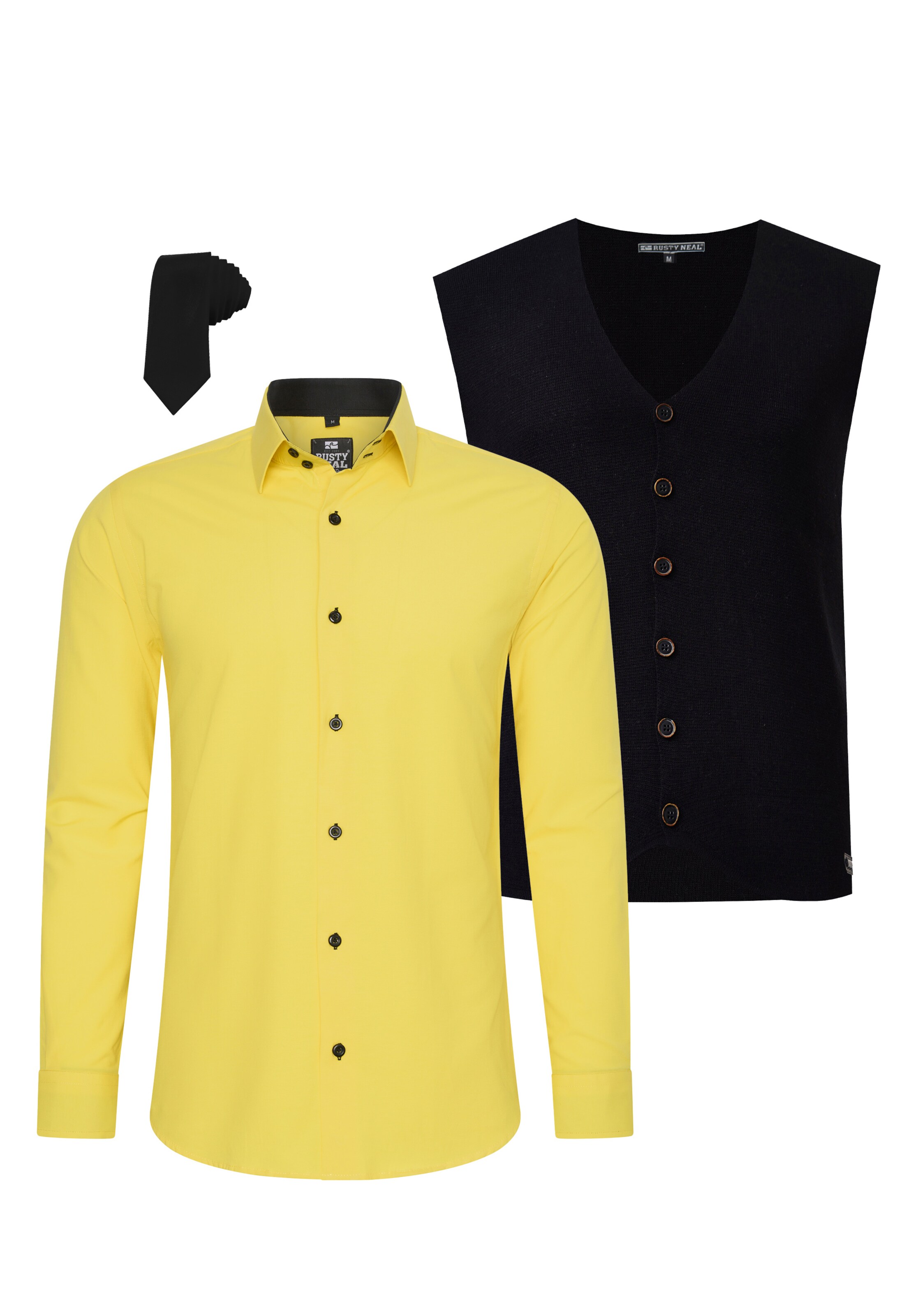 Rusty Neal Slim fit Button Up Shirt in Yellow