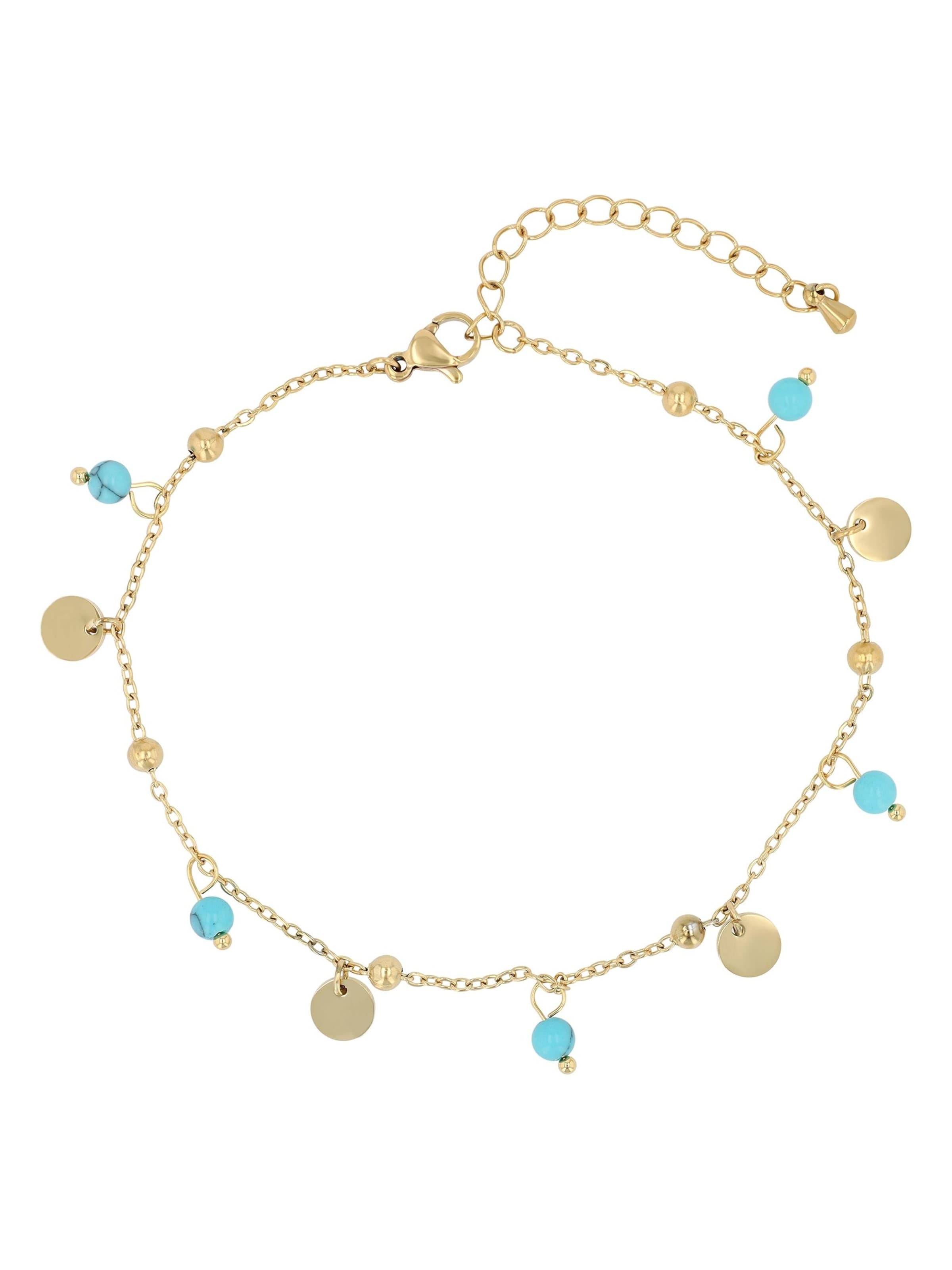 Akzent Fußschmuck 'Nola, goldfarbig, Ionenplattierung'‌‌‌‌ in Gold: Vorderseite