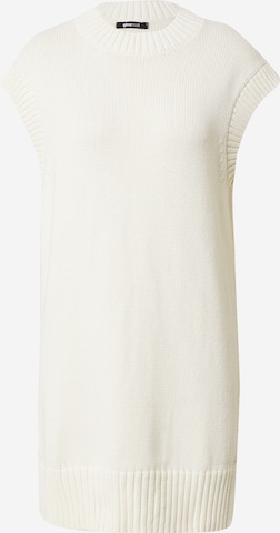 Gina Tricot Knitted dress 'Lisa' in White: front