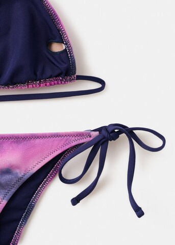 MANGO TEEN Triangle Bikini 'Blurry' in Purple