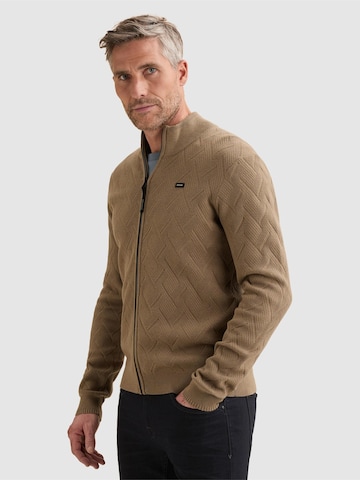 VANGUARD Gebreid vest 'Bonded cotton cardigan with allover textured pattern' in Wit