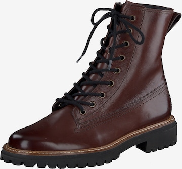 Paul Green Lace-up bootie in Brown: front