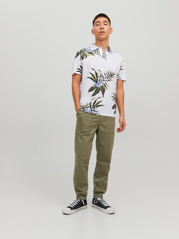 T-Shirt 'Tropic' JACK & JONES en blanc