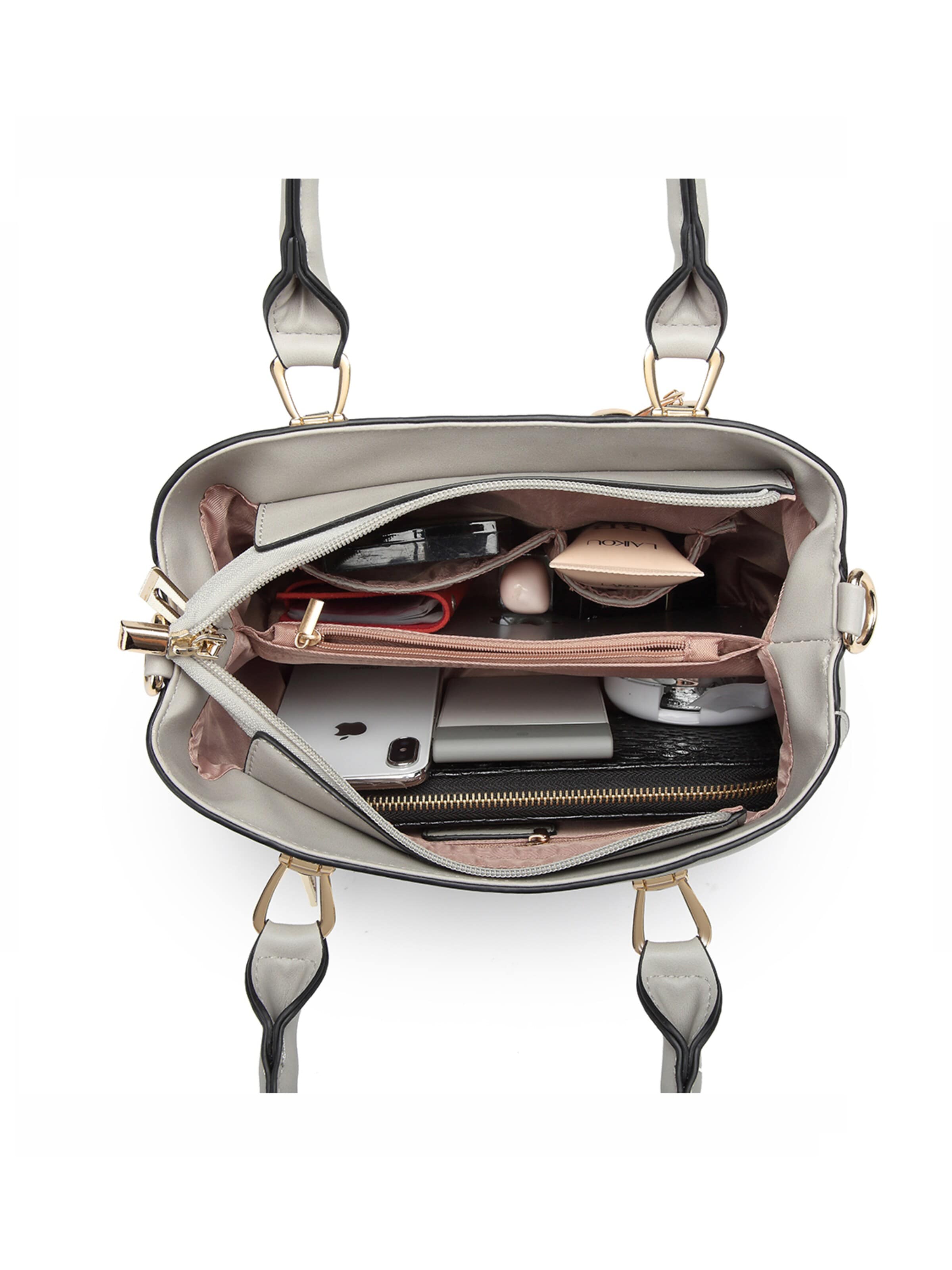 Miss Lulu Shoulder Bag in Grey