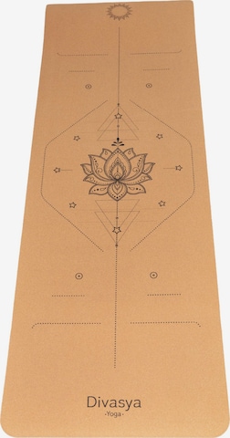 Divasya Matte 'Lotus Alignment' in Braun: Vorderseite