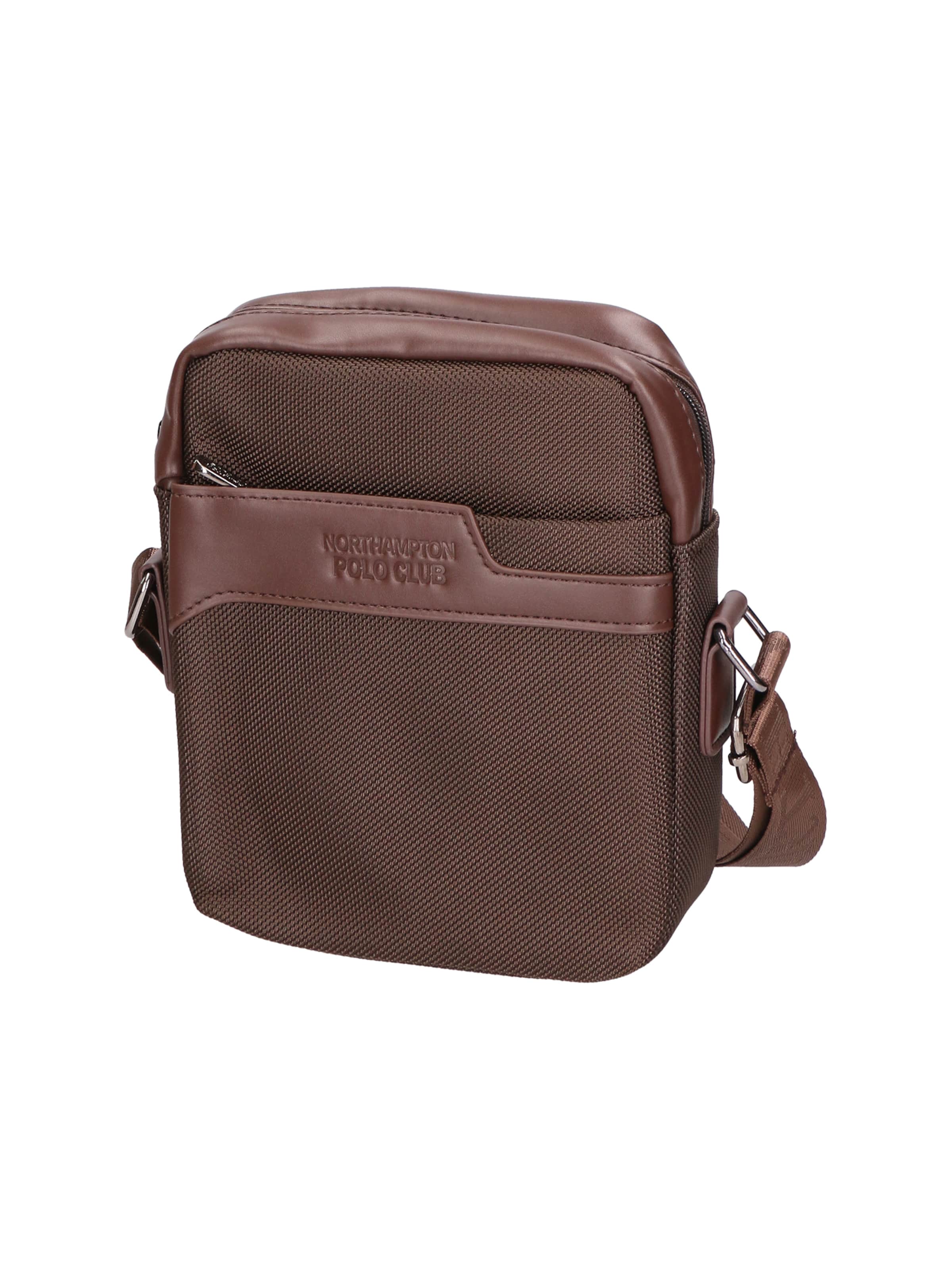 Borsa a tracolla di Northampton Polo Club in marrone: frontale