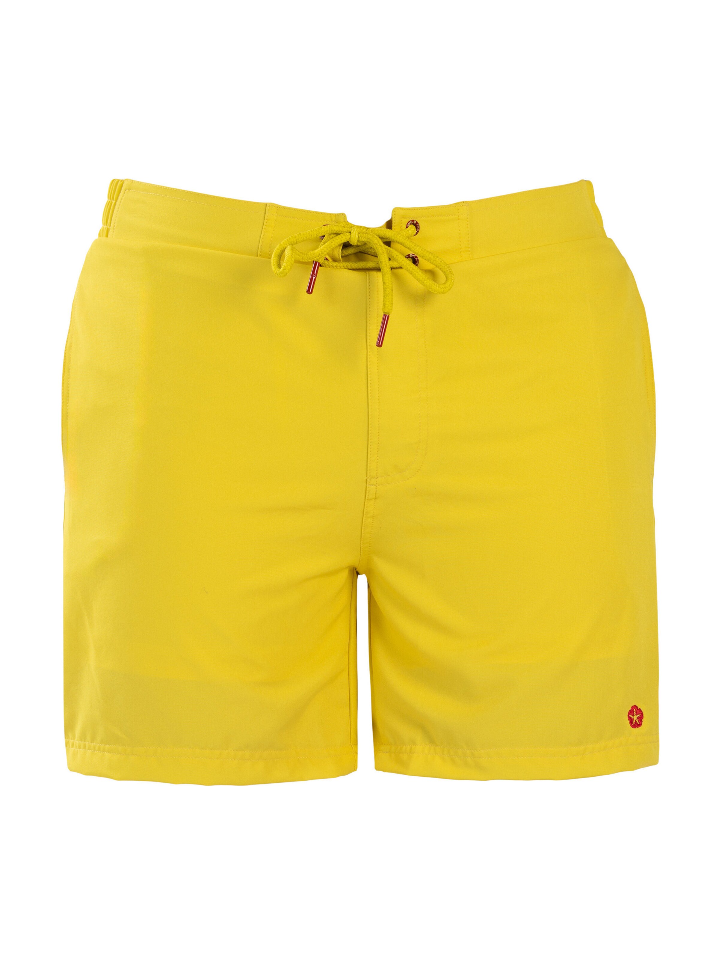 Frozen Cape Badeshorts RIBERA mit integrierten Kompressionsshorts in Gelb: Vorderseite