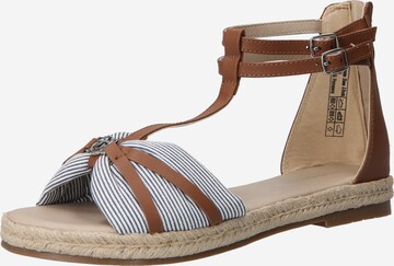 TOM TAILOR Sandalen met riem in Blauw: voorkant