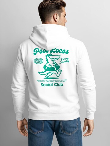 Neverless Sweatshirt 'Pool Locos' in White