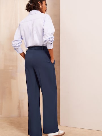 Friends Like These Wide Leg Bundfaltenhose in Blau