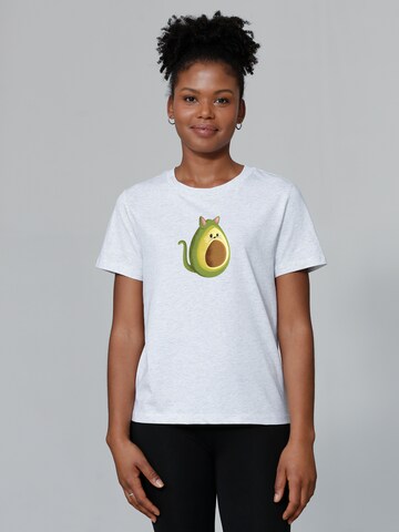Watapparel Shirt ' Avocato ' in White: front