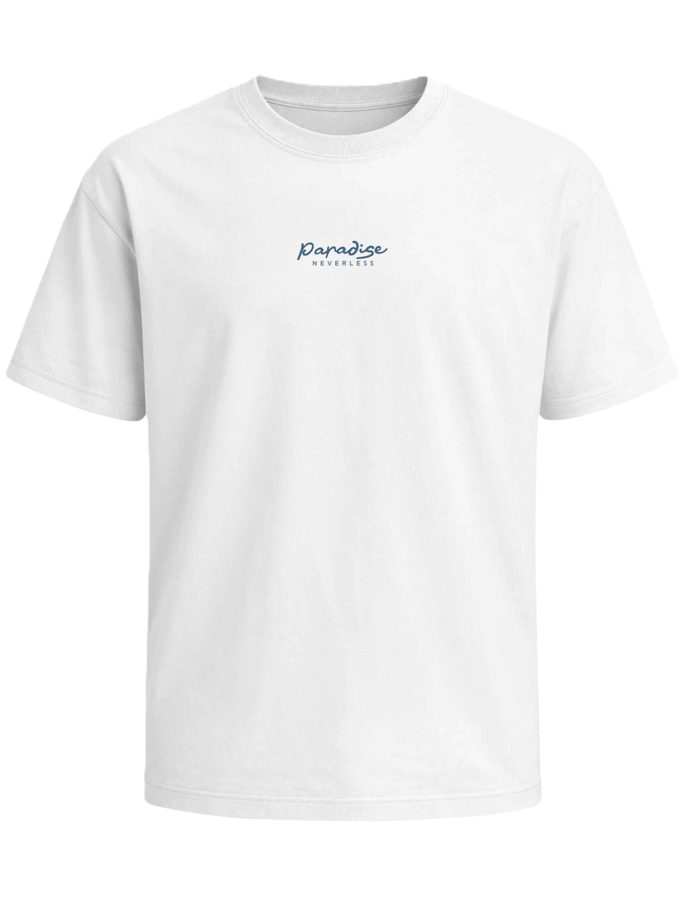 Neverless Shirt 'Paradise' in White: front