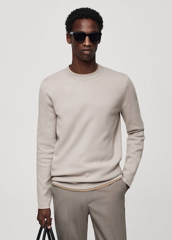 MANGO MAN Sweater in Beige: front