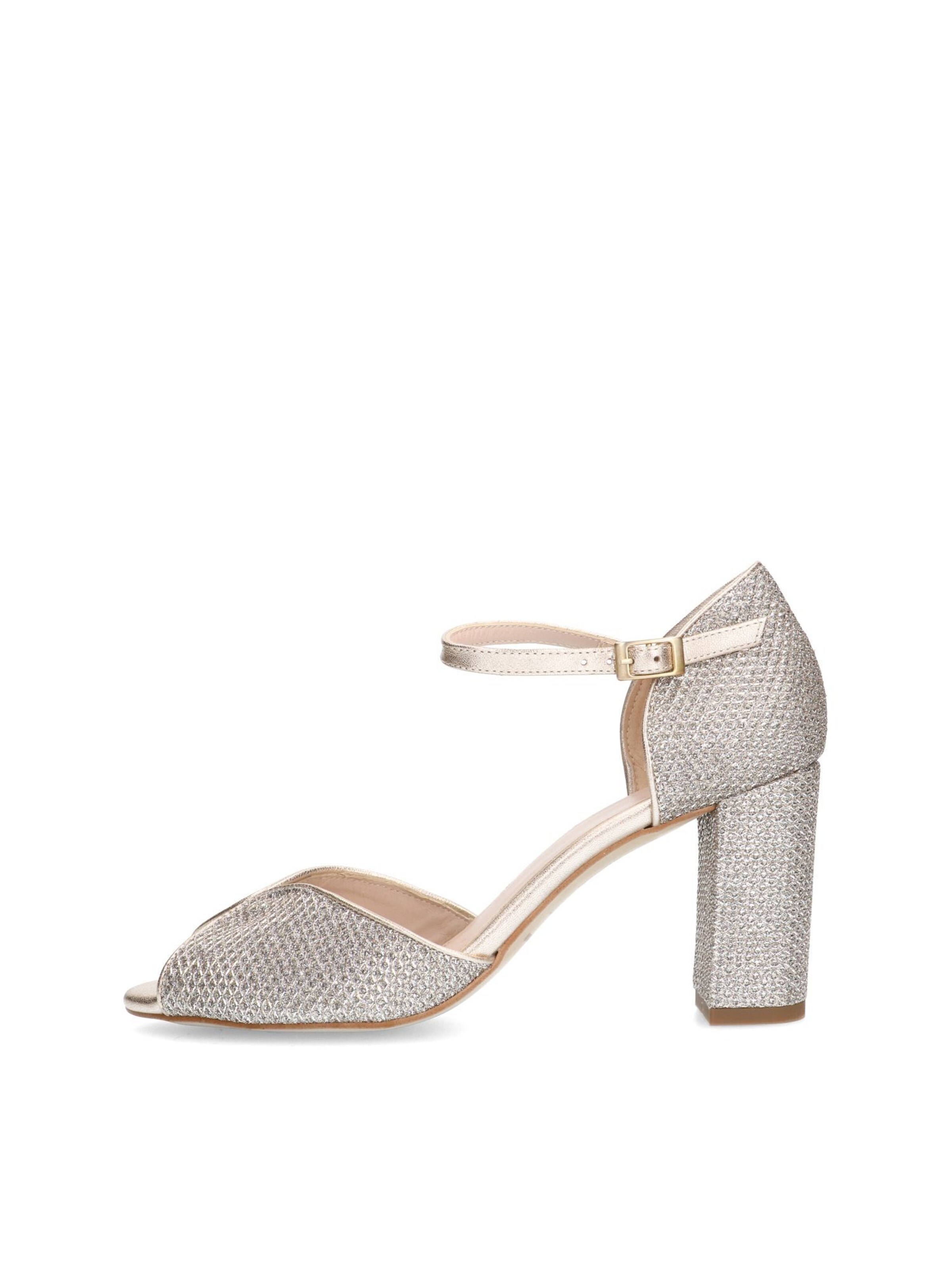 MANFIELD Strap Sandals in Gold