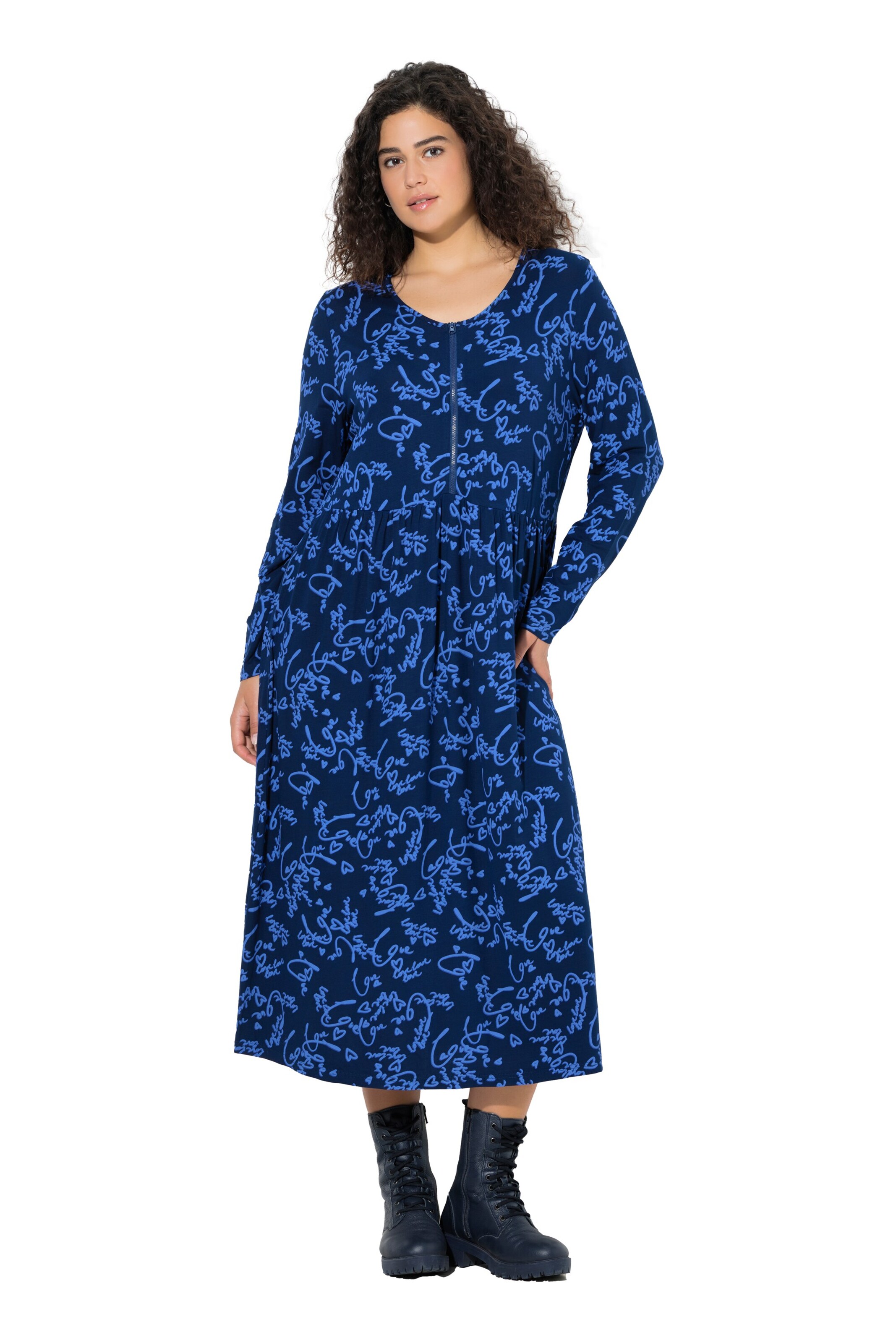 Ulla Popken Dress in Blue: front