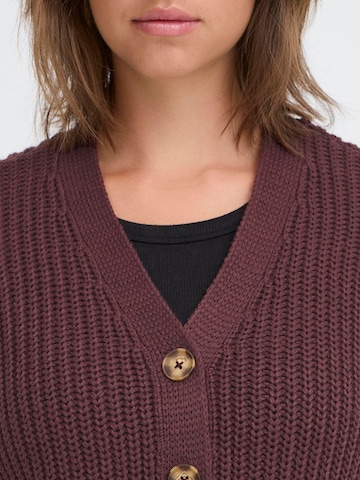 Oxmo Gebreid vest ' OXFKANNA ' in Bruin