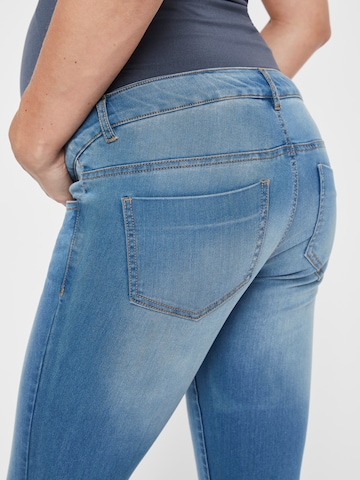 MAMALICIOUS Skinny Jeans 'Fifty' in Blau