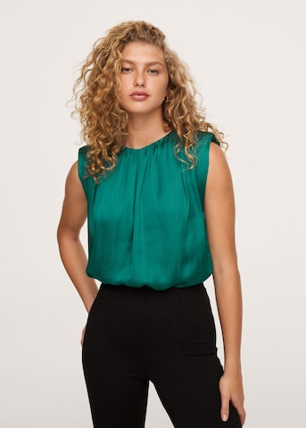 MANGO Blouse 'Antonia' in Groen: voorkant