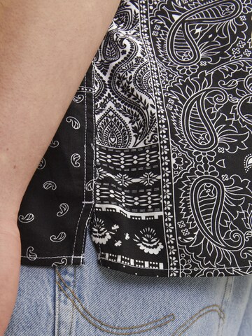 JACK & JONES Comfort fit Button Up Shirt 'Hawaii' in Black