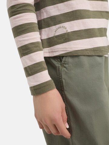 CAMEL ACTIVE Gestreiftes Langarmshirt mit Raglanärmeln in Pink