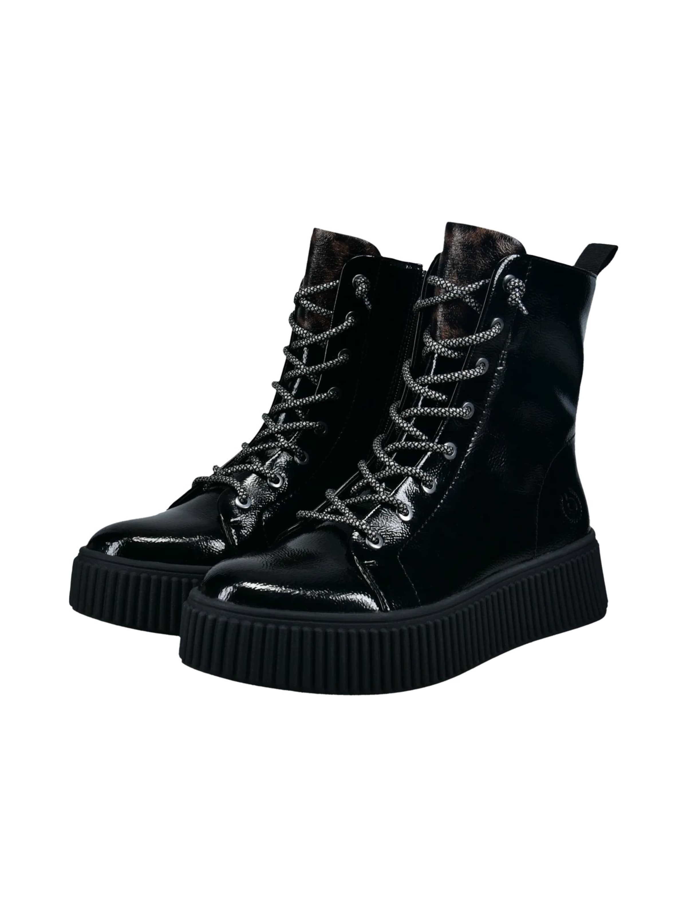 Bottines à lacets bugatti en noir