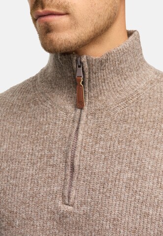 INDICODE JEANS Trui 'INPeace' in Bruin