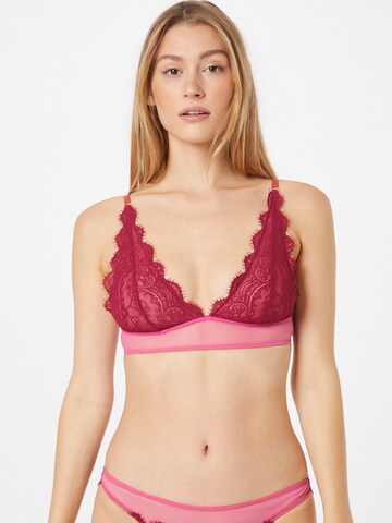 Dora Larsen Triangle Bra 'KIRAN' in Pink: front