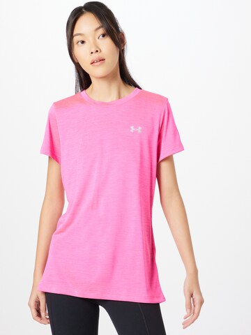 UNDER ARMOUR Funktionsshirt in Pink: predná strana