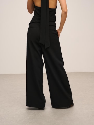 ORIMEI by Victoria Swarovski Широкий Брюки со складками в Черный