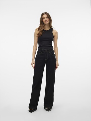 SOMETHINGNEW Wide Leg Jeans i sort