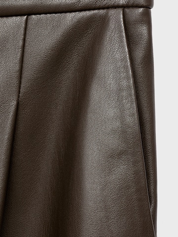 MANGO Wide Leg Hose 'Riga' in Braun