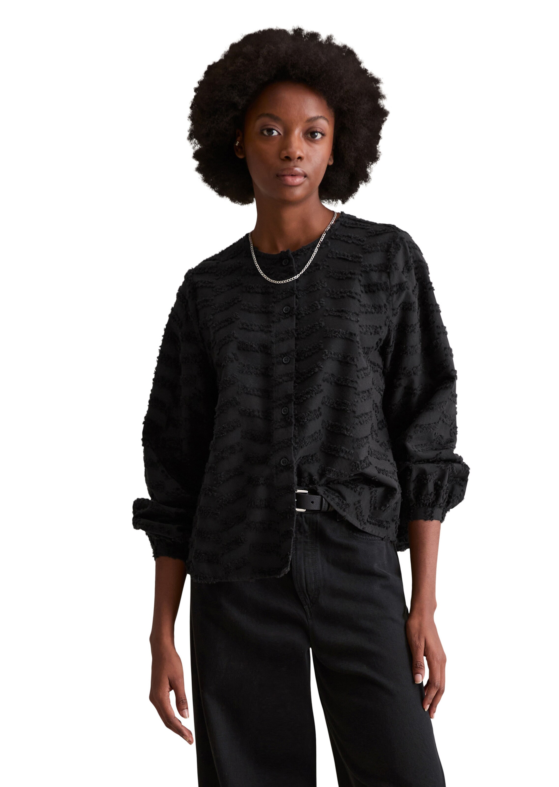 Marc O'Polo DENIM Blouse in Black: front
