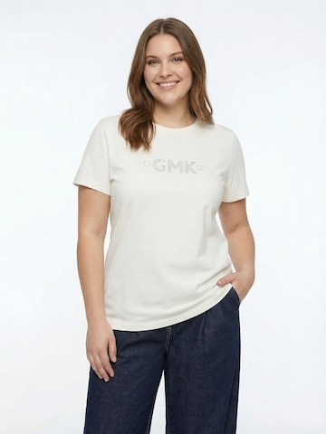 Guido Maria Kretschmer Curvy Shirt 'Shelly' in Wit: voorkant