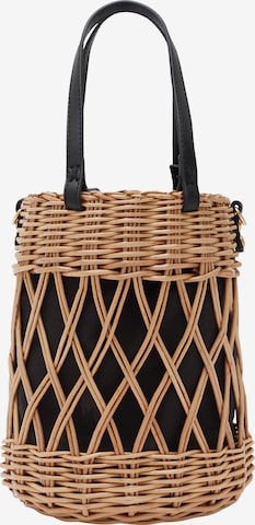NALì Clutch 'CLARA' in Braun: Vorderseite