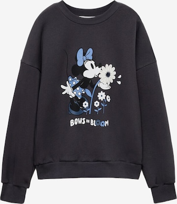 Bluză de molton 'BLOOM' de la MANGO KIDS pe gri: față