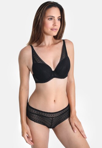 sassa T-shirt Bra 'TEMPTING PASSION' in Black: front