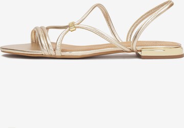 Kazar Strap Sandals in Gold: front