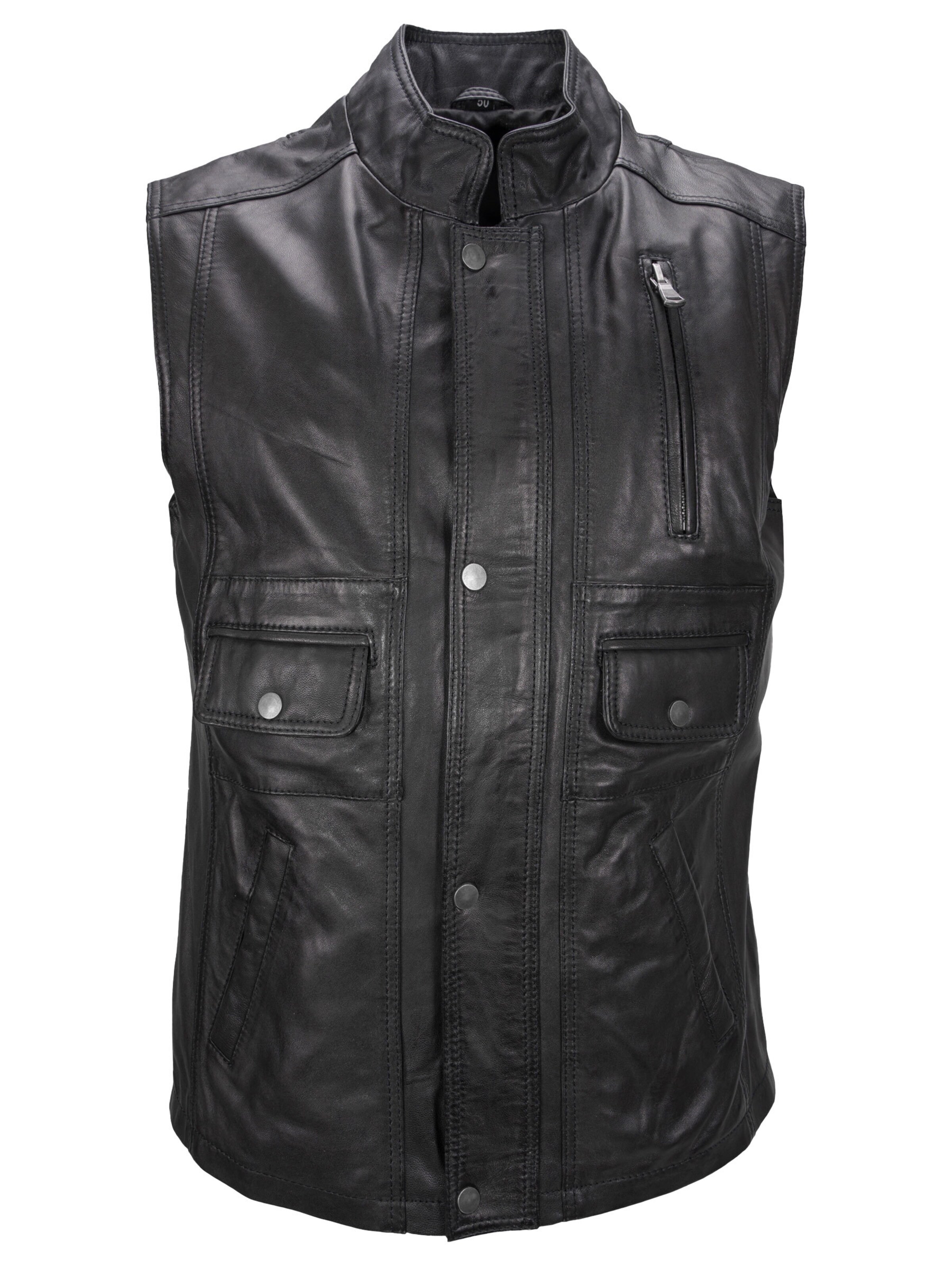 LOLUS Bodywarmer 'Egon' in Zwart: voorkant